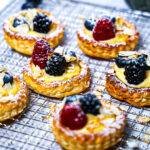 lístkové cesto s pudingom