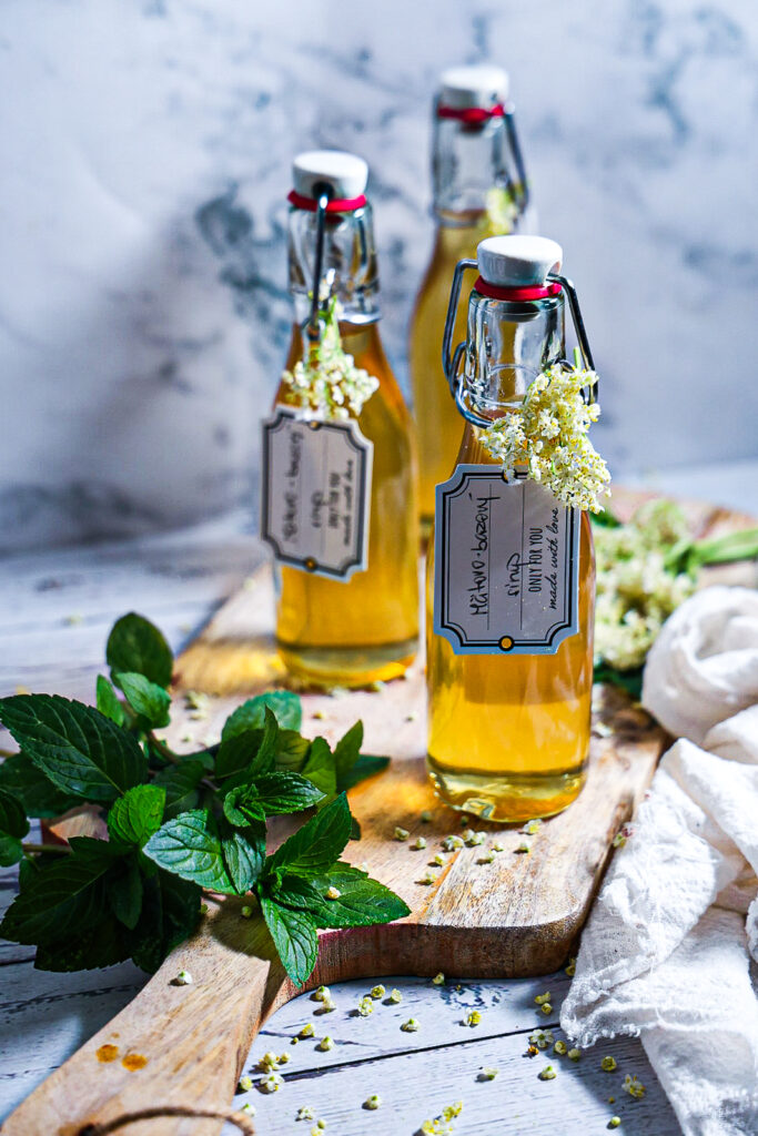 elderflower mint syrup