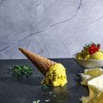 mango ice cream with lemon thyme