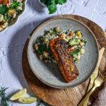 salmon with cous cous