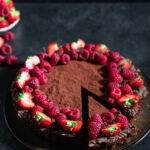 schokoladenkuchen mir himbeeren