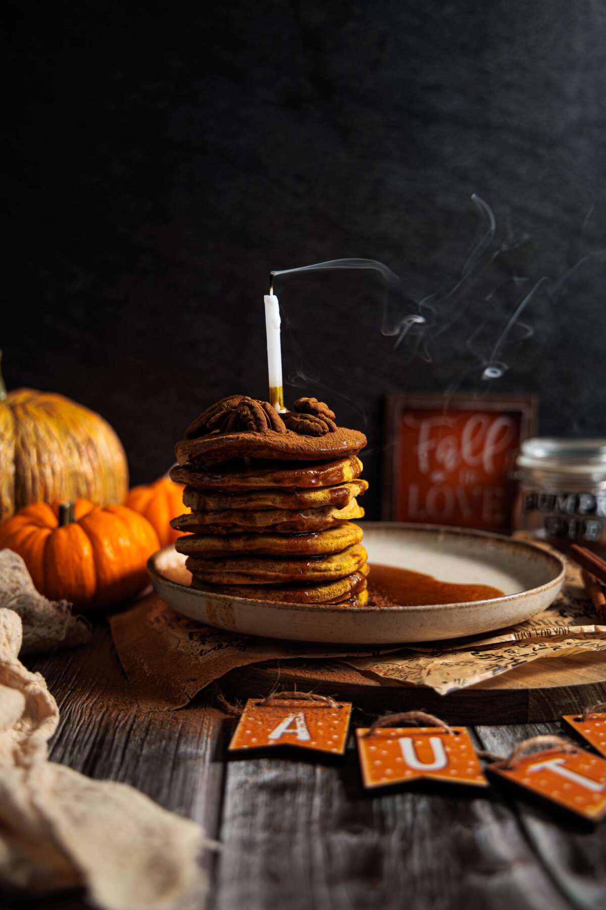 fluffy pumpkin pancakes