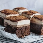 macro shot tiramisu brownie