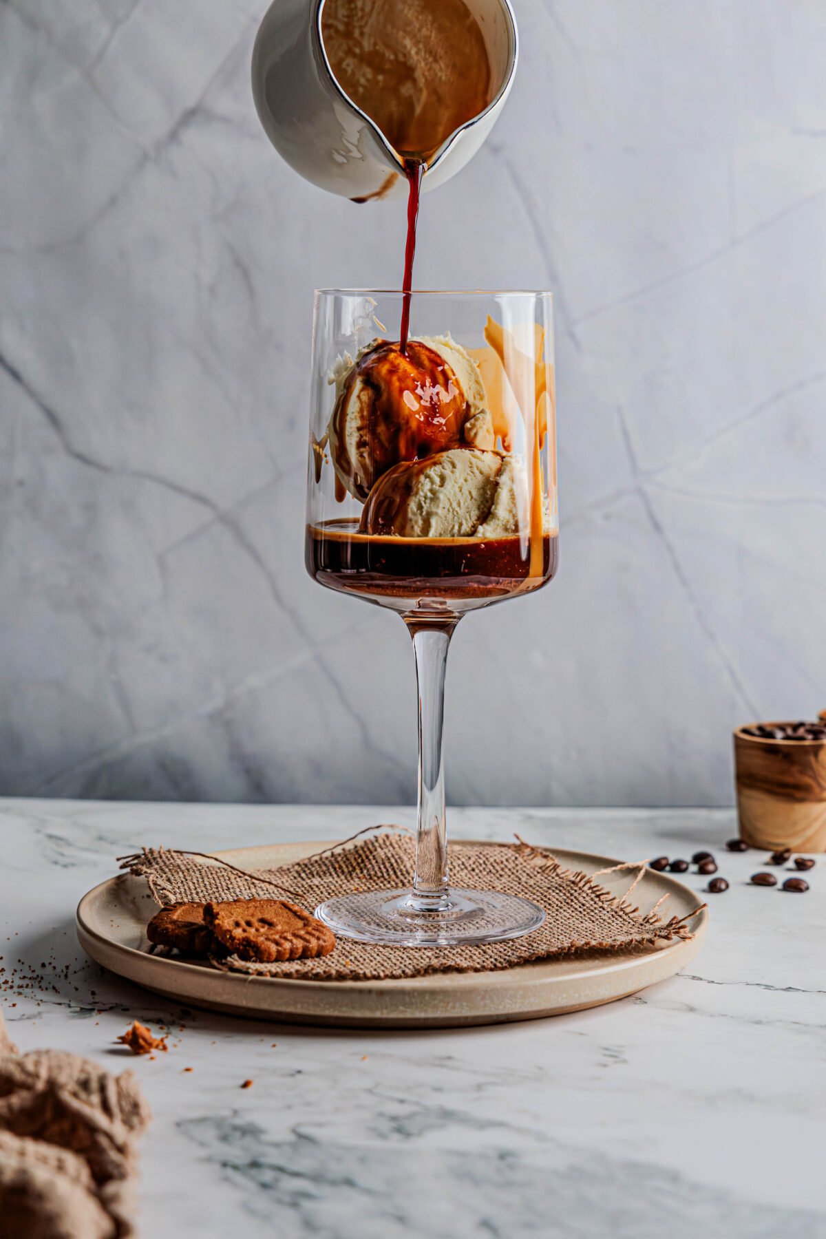 káva affogato