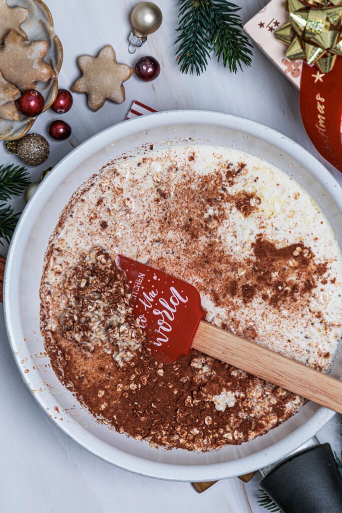 porridge in the pan