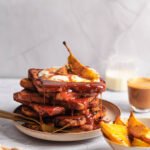 french toast with caramelised pears