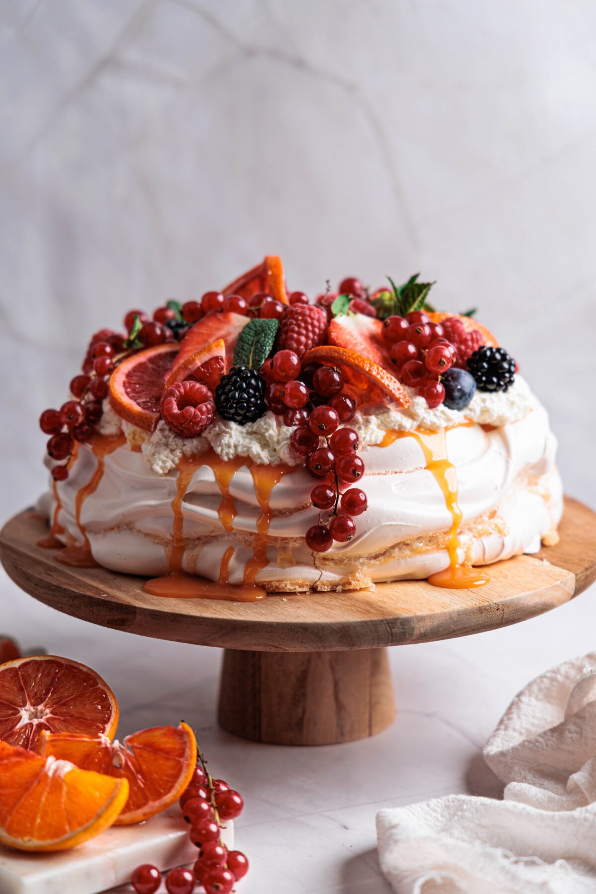 blood orange pavlova