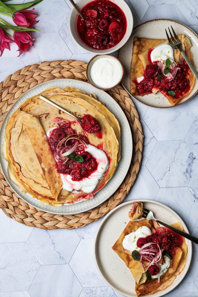 palacinky s rebarborou