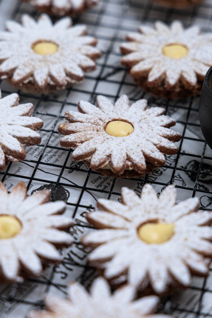 makroaufnahme linzer cookies