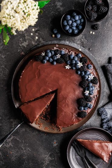 schoko brombeer tart